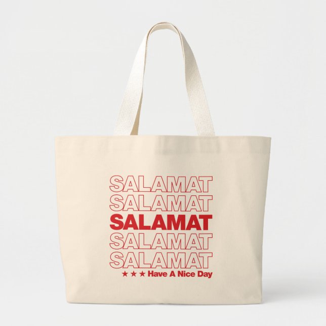 Salamat "obrigado você" design da bolsa de compra (Frente)