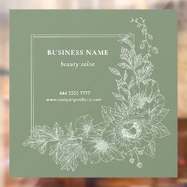 Salão de Beleza com Bordadura Floral Natural Verde
