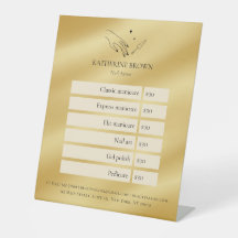 Salão de Beleza Minimalista Dourada do Serviço Art