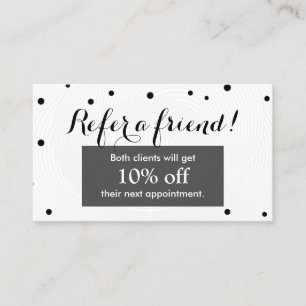 Salão de beleza preto do cartão   da referência