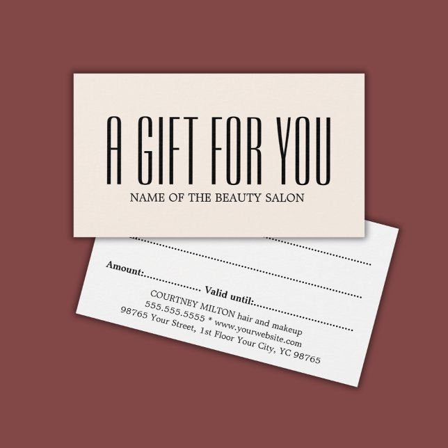 Salão Negro Negro de Beige Negrito Minimalista (Criador carregado)