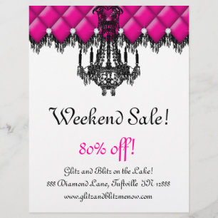 SALE Flyer Fashion Jewelry Pink Chandelier Tufado