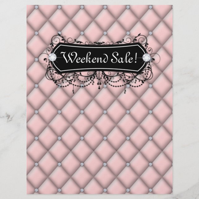 SALE Flyer Fashion Jewelry Salon Makeup Tufted (Frente)