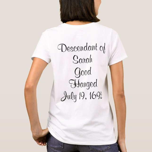 Salem Witch Descendants Bridget Bishop T-Shirt (Verso)