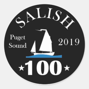 Salish 100 etiquetas de 3 polegadas (folha de
