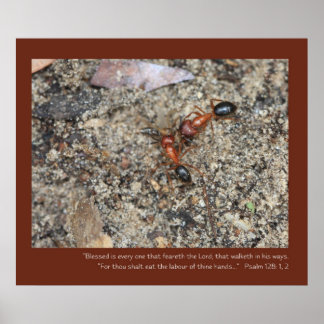 Salm 128: 1, 2 Poster de Escritura