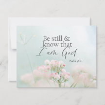 Salm 46:10 Esteja quieto e saiba que eu sou Deus -