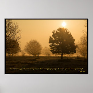 Salm 5:3 Bíblia Cristã Verso Poster