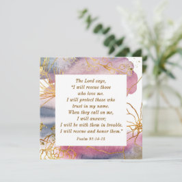 Salm 91:14-15 Lord diz que vou resgatar o cartão d