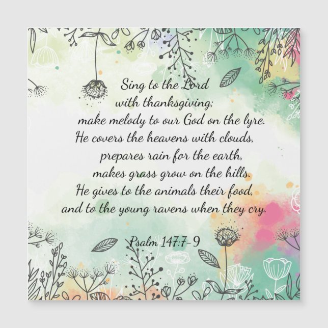 Salmo 147:7-9 (Frente)