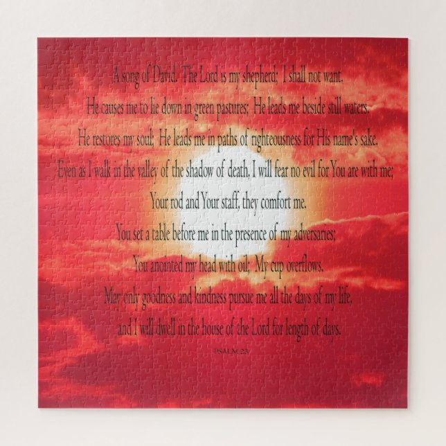 Salmo 23, Céu Fogo, 676 peças - Quebra-cabeça difí (Vertical)