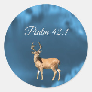 Salmo 42:1 Adesivo Redondo de Escritura sobre Cerv