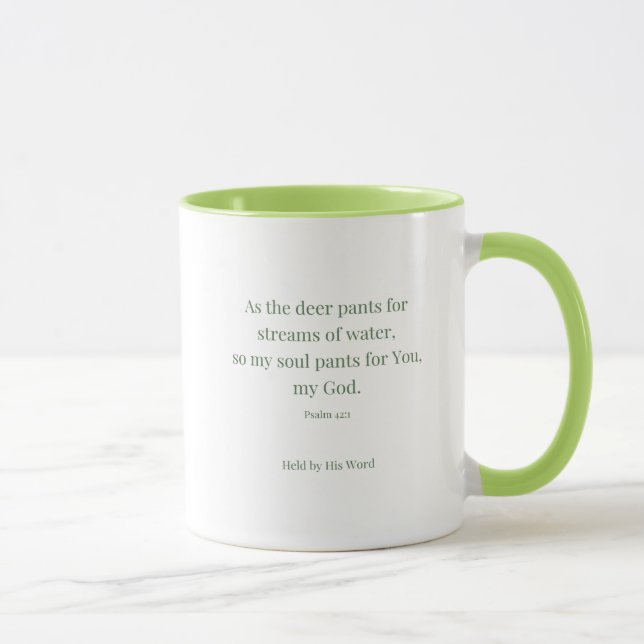 Salmo 42:1 Caneca Cristã de Veado – Como o Veado A (Direita)