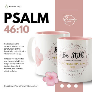 Salmo 46:10 Caneca Cerâmica