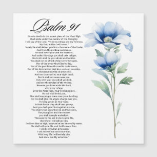 Salmo 91 Aquarela Flor Azul Escrituras Bíblicas