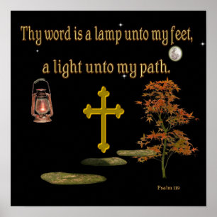 Salmo de arte cristã1:19 poster