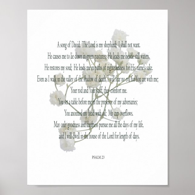 Salmo, Flor Branca, Poster de Valor (Matte) (Frente)