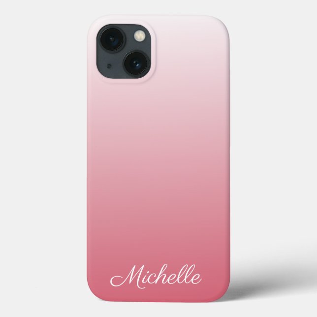 Salmões-mor-rosa com gradiente personalizado (Verso)