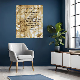 Salmões Você É um Filho de Deus Poster Floral