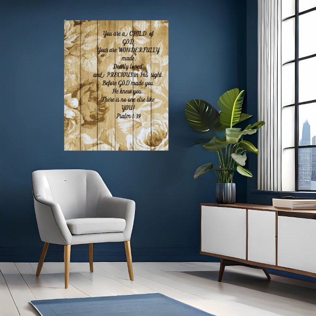 Salmões Você É um Filho de Deus Poster Floral (Criador carregado)
