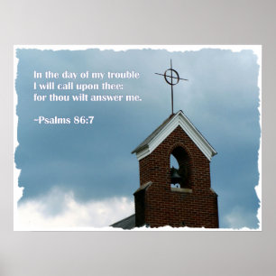 Salms Bíblia Verse Steeple Poster