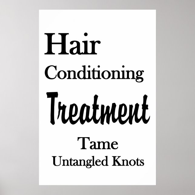Salon Barbershop Poster Hair Conditioning Untangle (Frente)
