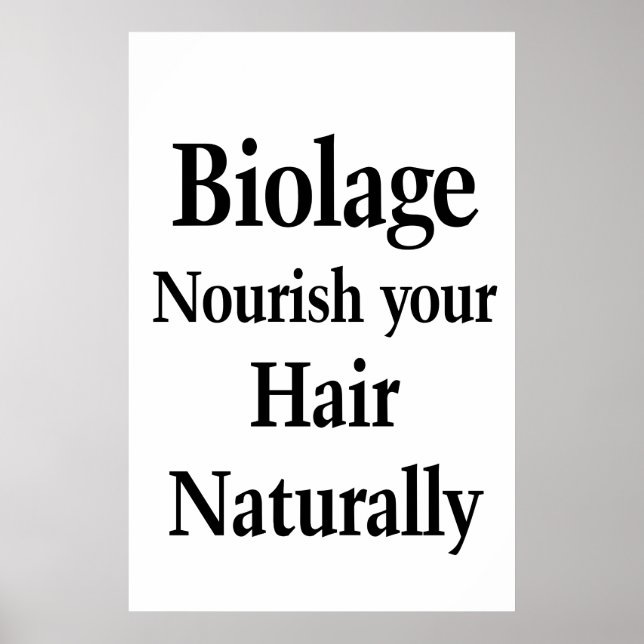 Salon Barbershop Poster Hair Nourish Biolage  (Frente)