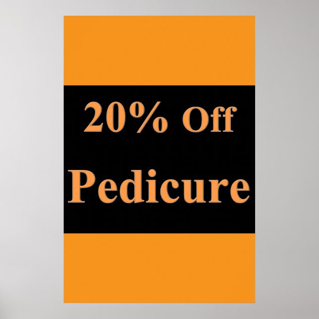 Salon Barbershop Posters 20% Off Pedicure (Frente)