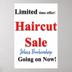Salon Barbershop Posters com corte de cabelo limit