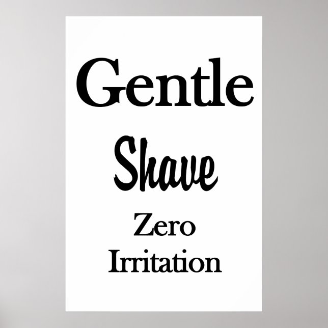 Salon Barbershop Posters Gentle Shave  (Frente)