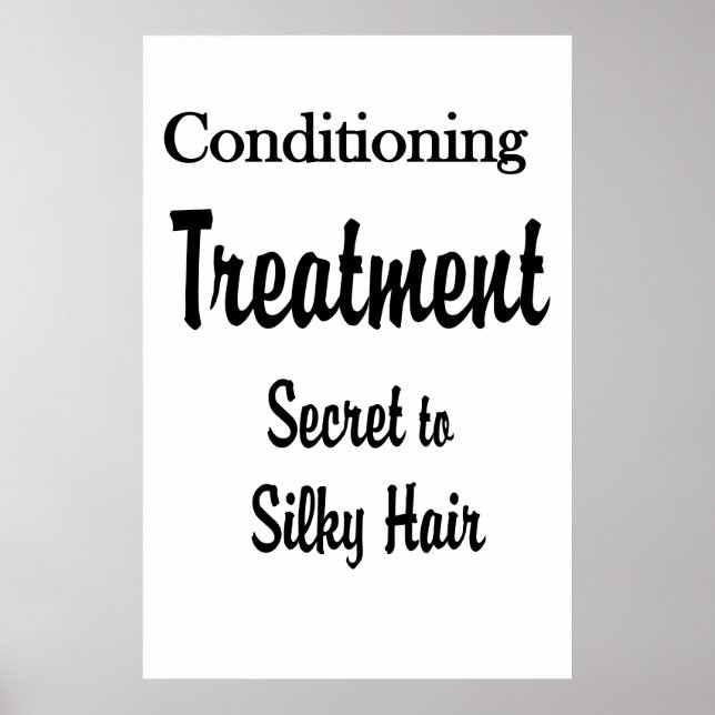 Salon Barbershop Posters Silky Hair Conditioning  (Frente)