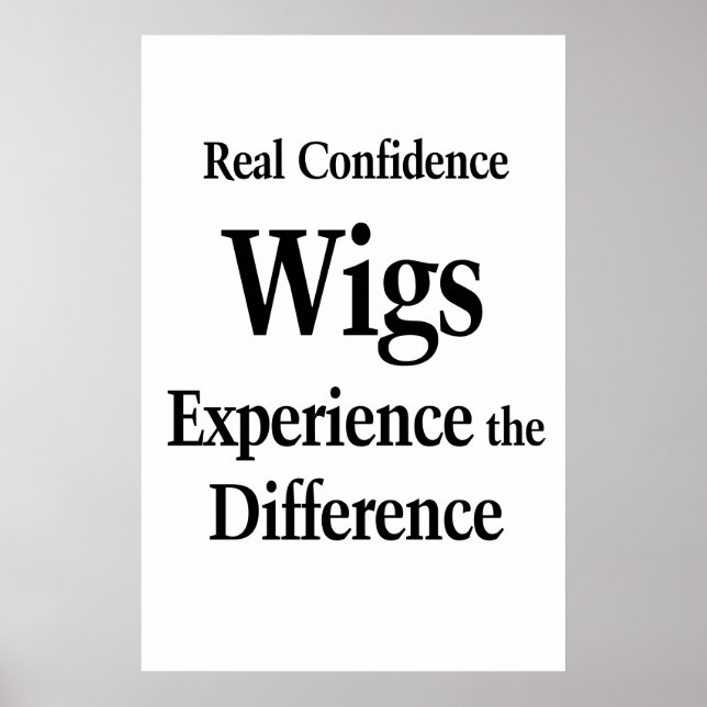 Salon Barbershop Posters Wigs Real Confidence  (Frente)