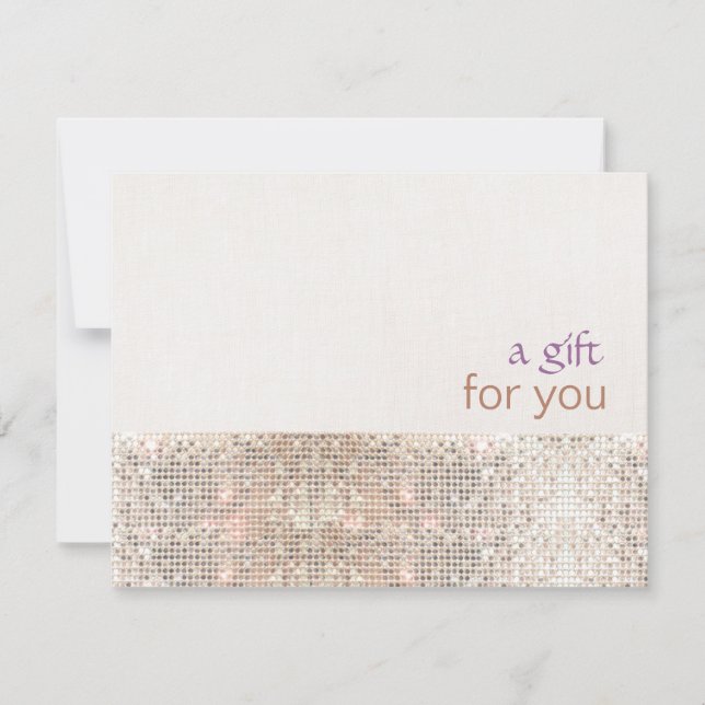 Salon Faux Sequins Linen Salon Gift Certificate (Frente)