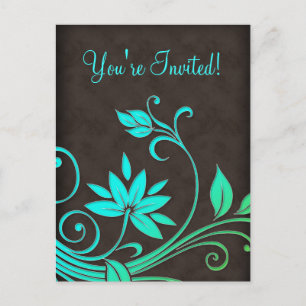 Salon Spa Floral Postcard Convite BGB