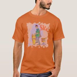 Salsa Drummer masculina T-shirt laranja