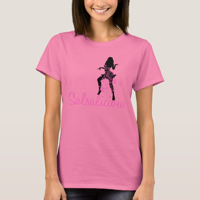 Salsa liciosa T-Shirt com garota dançante (Frente)
