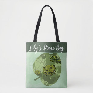 Saltando para praticar a Tote Frog e Lily Pad