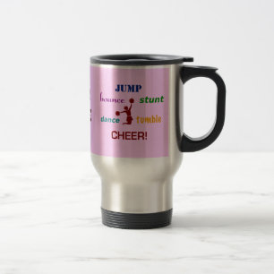 Salte a caneca de viagem do cheerleader do salto
