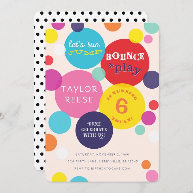 Salte o convite do aniversário da casa do salto (Frente/Verso)