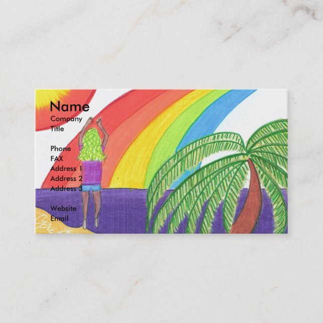 Salte para a alegria! Modelo de cartão de negócios (Frente)