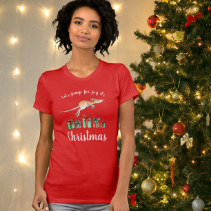 Salte para o t-shirt do Natal do canguru da
