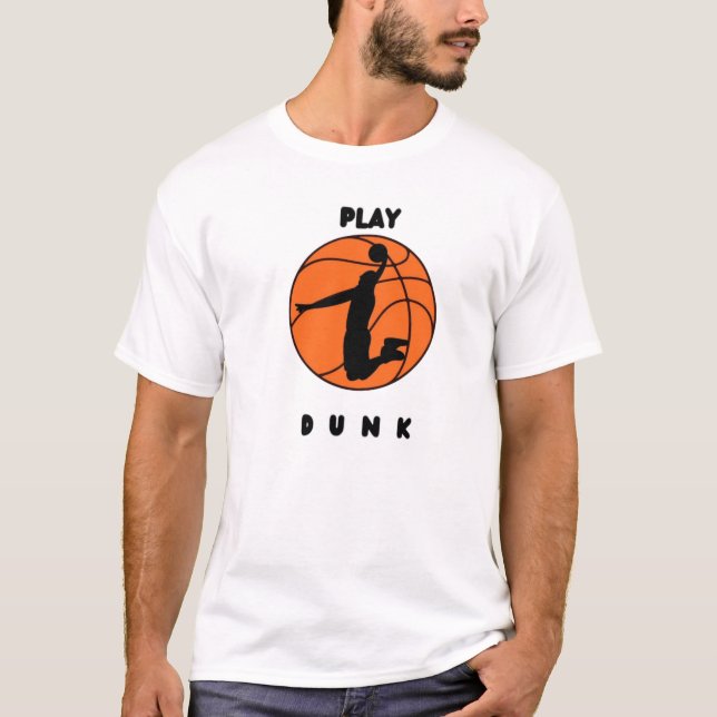 Salto de basquetebol em negrito _ Colar T-Shirt Du (Frente)