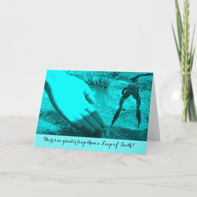 Salto de Fé Encorajando ou Cartões de agradeciment (Frente)