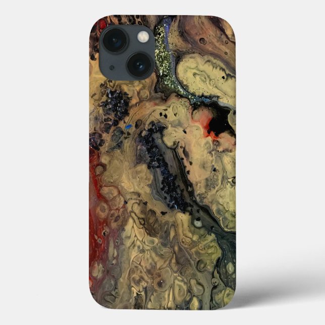 Salto do sol na pintura do deserto em tons arenoso (Verso)