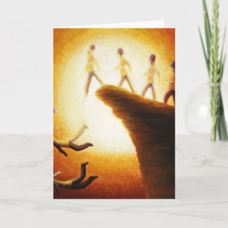 Salto fora do cartão do penhasco