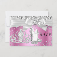 Saltos Tiara Brilho Rosa Doce 16 RSVP