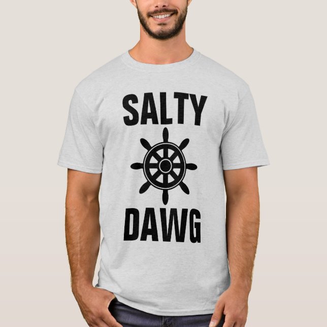 SALTY DAWG MEN's NAUTICAL T-SHIRTS (Frente)