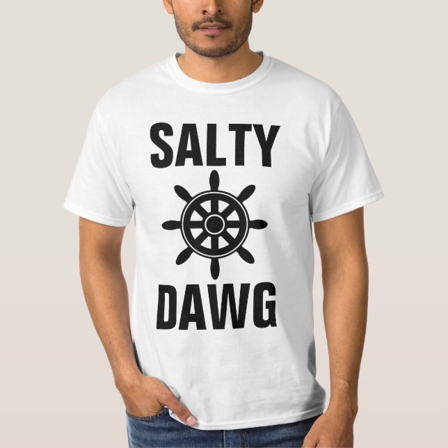 SALTY DAWG MEN's NAUTICAL T-SHIRTS (Frente)