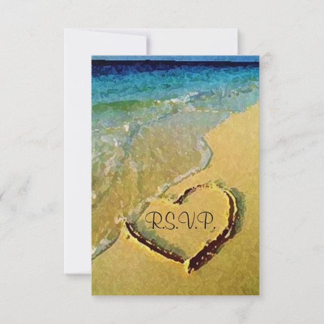 Salty Heart Wedding RSVP (Frente)
