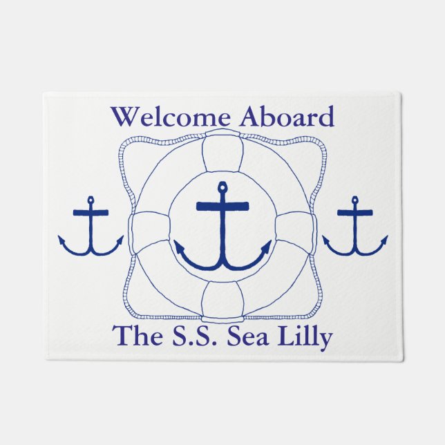 Salva de vida e tapete de porta de âncora (Impress (Frente)